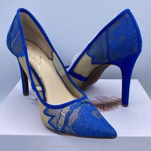 Jessica Simpson Cambra heels in cobalt blue